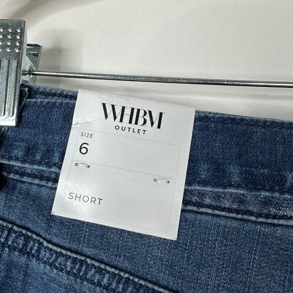 NWT White House Black Market Denim Short w/ Self Tie Victoria Medium 6 #WHBM41 - Picture 4 of 10